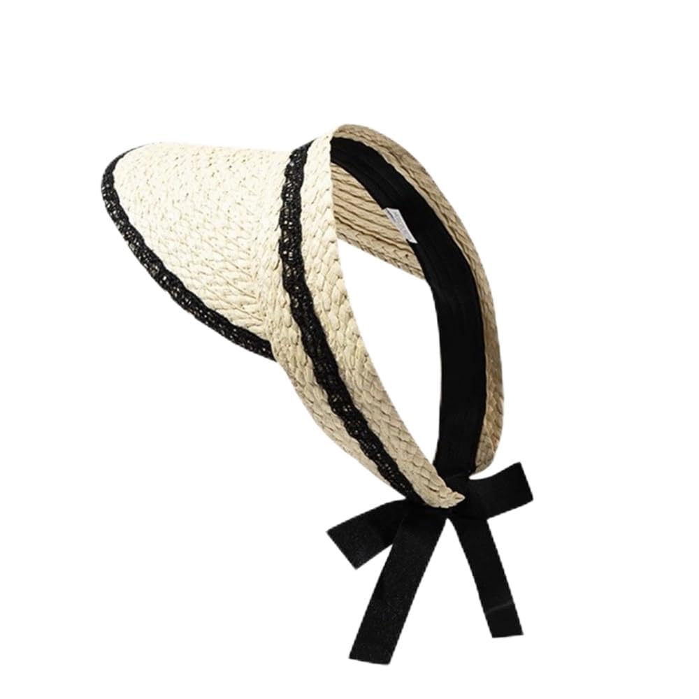 Visera Solar Mujer Gorra de Verano con ala Ancha y Parte Superior Hueca Paja for Mujer para Pesca Correr