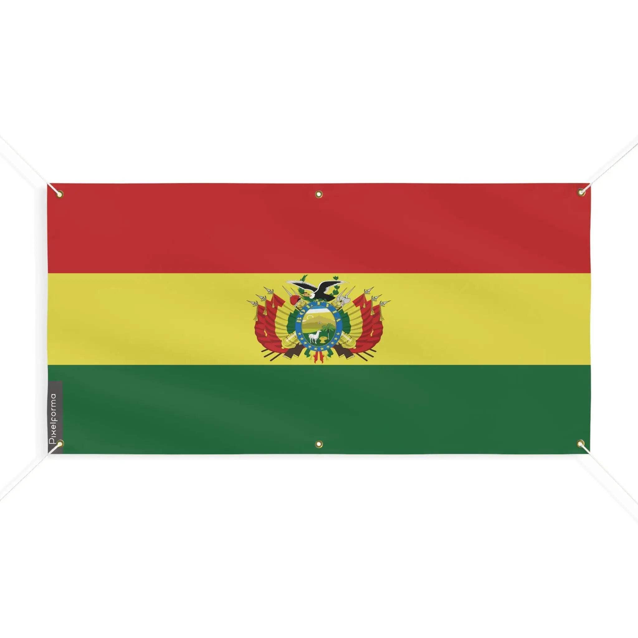 Drapeau de la Bolivie 6 oeillets taille 170x340cm pour grand mât