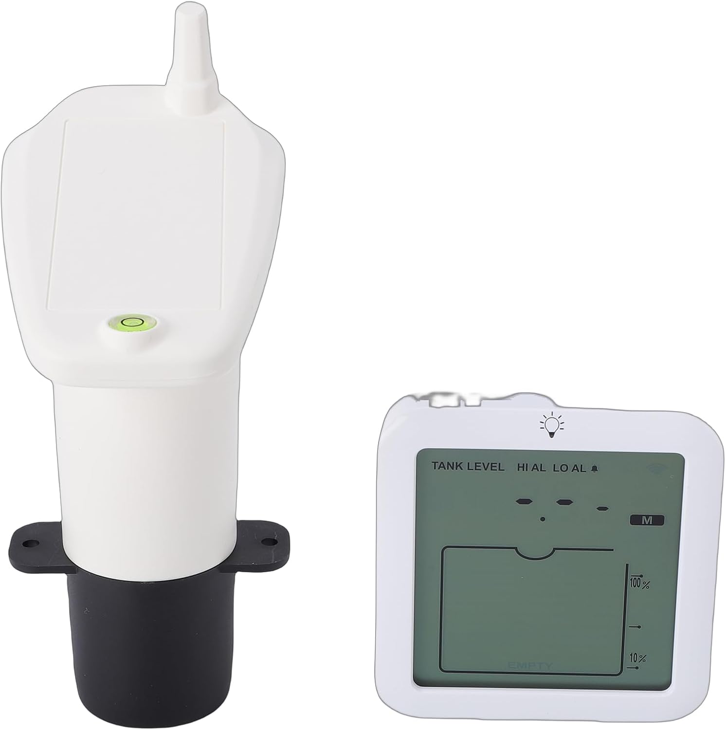 Fafeicy Wireless Water Level Sensor, Ultrasonic Liquid Level Meter with Alarm, High Low for Home and Industrial Tanks
