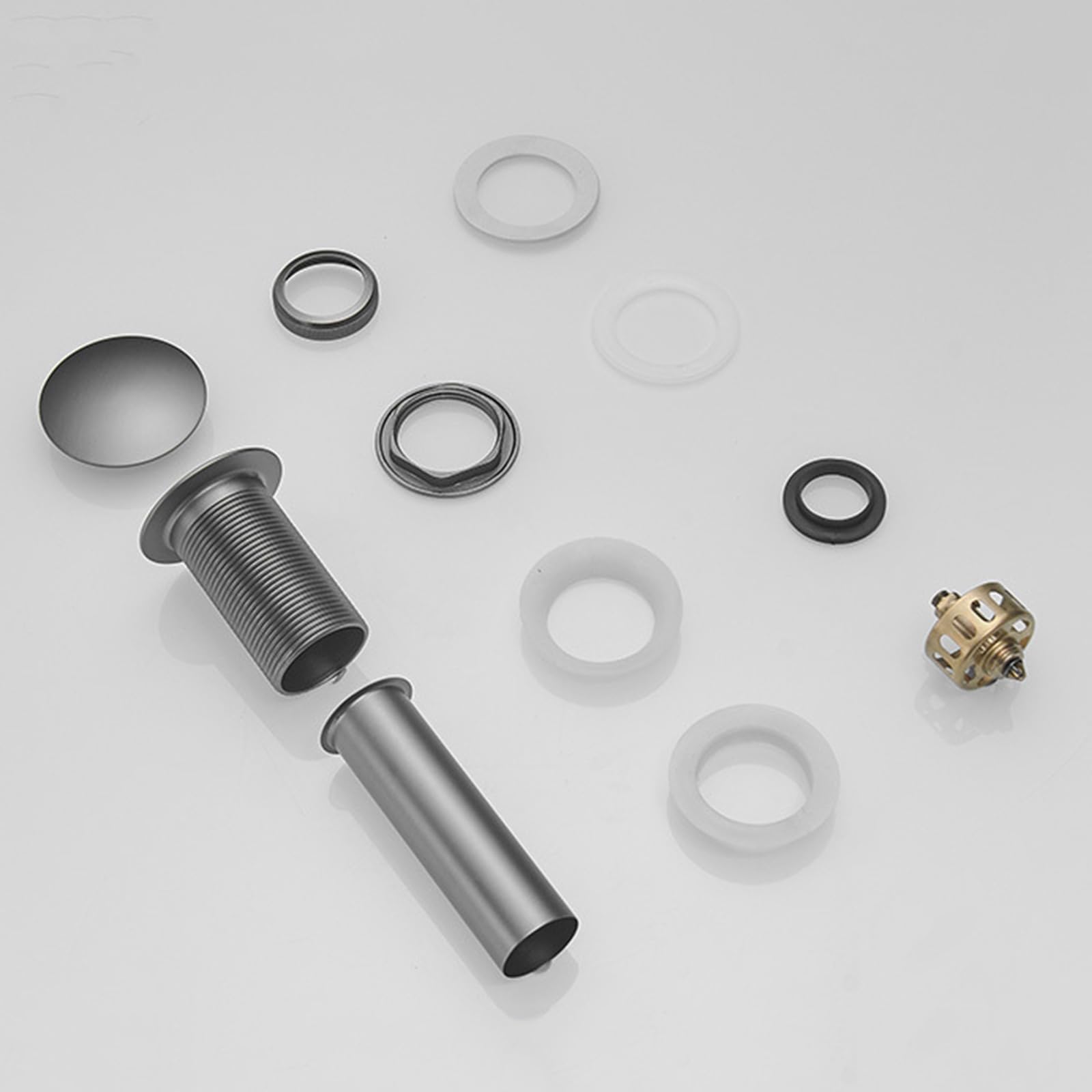 Piletta Lavabo Bagno Click Clack Piletta Di Scarico Per Lavabo Scarico Lavabo Bagno Universale Piletta Lavandino Bagno Tutto In Rame,grigio Canna Di Fucile,Non Poroso