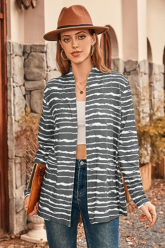 Image of ULTRANICE Cardigan Sweaters Womens Fashion 2025 Spring Lightweight Long Sleeve Casual Tops Clothes Outfits with Pockets
