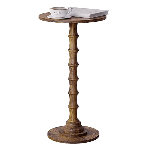 Leomonio Round Side Table, Modern Drink Table for Small Spaces,