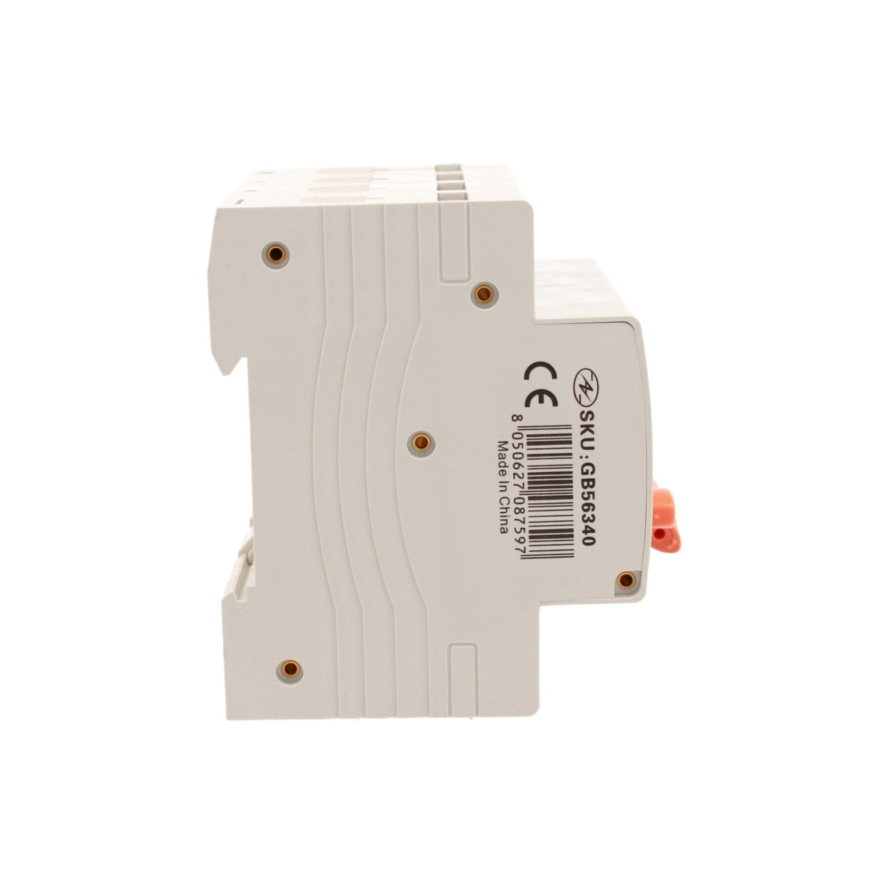 Interrupteur différentiel magnétothermique triphasé 30 mA 40 A C40, RCBO type AC courbe C, 3P+N 6 kA 400 V, occupe 4 modules DIN