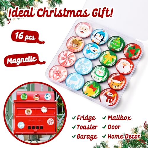 Imanes Navideños de Cristal Multicolor 16 Piezas miniatura 3