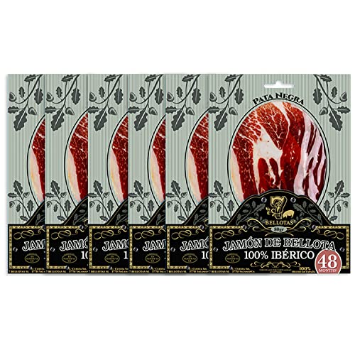 Jamón 7 BELLOTAS 100% ibérico | Jamón de Bellota español de Pata Negra con 48 Meses de Curado Natural