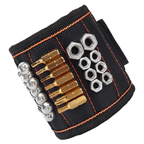 WARTOOL Magnetic Wristband 5 Powerful Magnets Tool Belt Storage for Holding Screws Nails