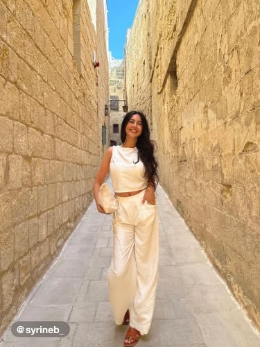 CIDER Shirts for Women Linen Blend Boat Neck Knotted Backless Sleeveless Summer Crop Tank Top Blouse2