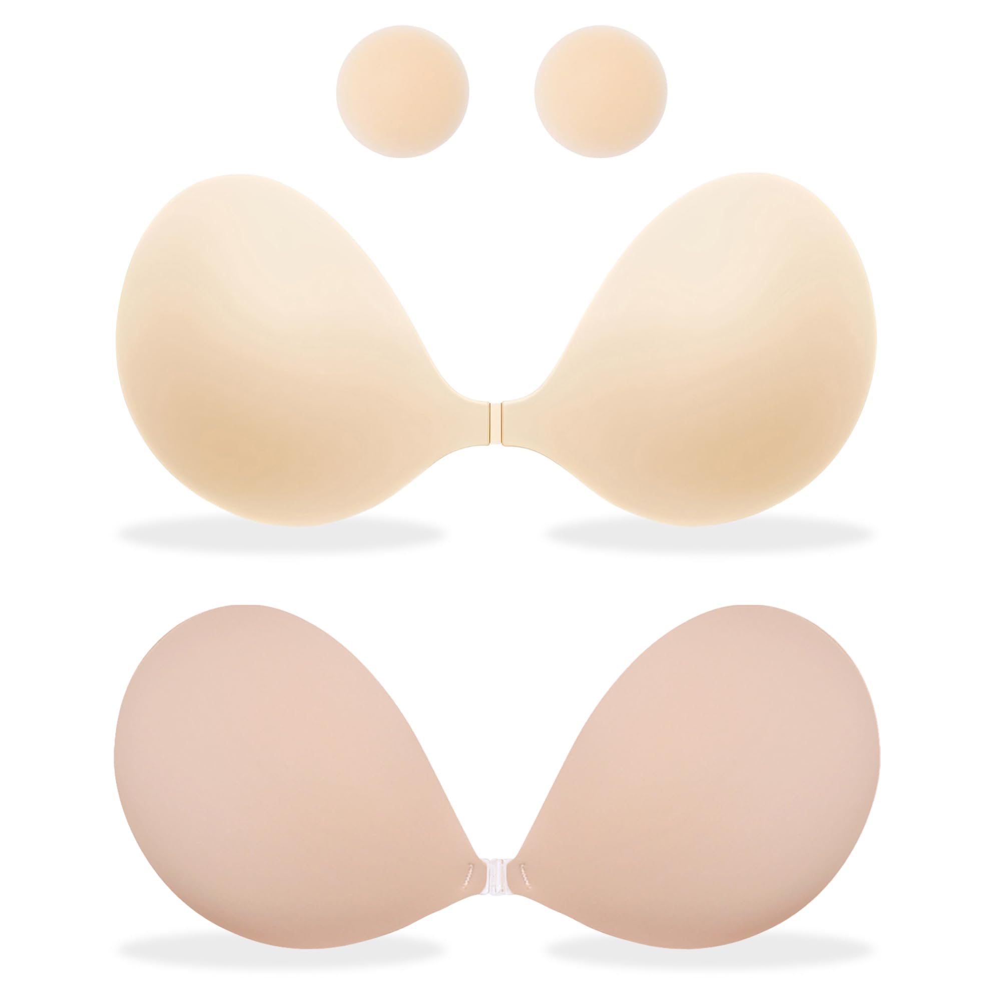 MITALOO Adhesive Bra Invisible Sticky Strapless Push up Backless Reusable Silicone Covering Nipple Bras