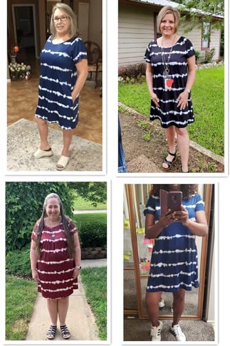 Alaster Women’s Casual Summer T Shirt Dress Loose Short Sleeve Tunic Dress with Pocket for Women4