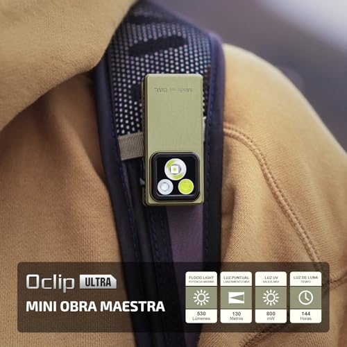 Miniatura 4 de OLIGHT Oclip Ultra Mini Linterna de Clip EDC Recargable 530LM 130M | Fabricado en OAL, Magnetizable, Resistente al Agua IPX6, Luz Concentrada/Difusa y Rayos UV, Para Uso Exterior e de Emergencia