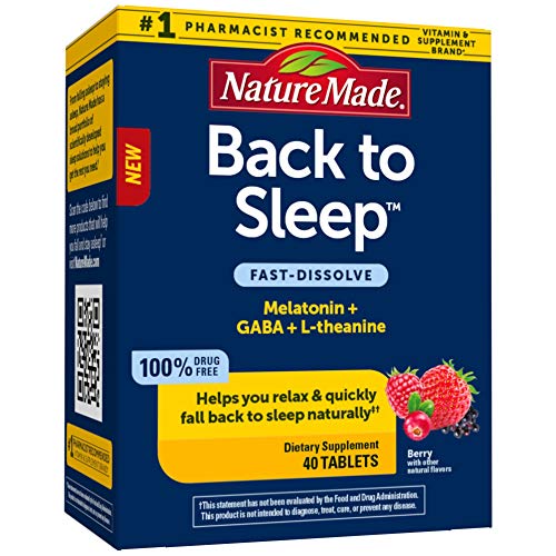 Nature Made Back to Sleep, Melatonin Fast-Dissolve, Helps You Fall Back to Sleep Naturally,...