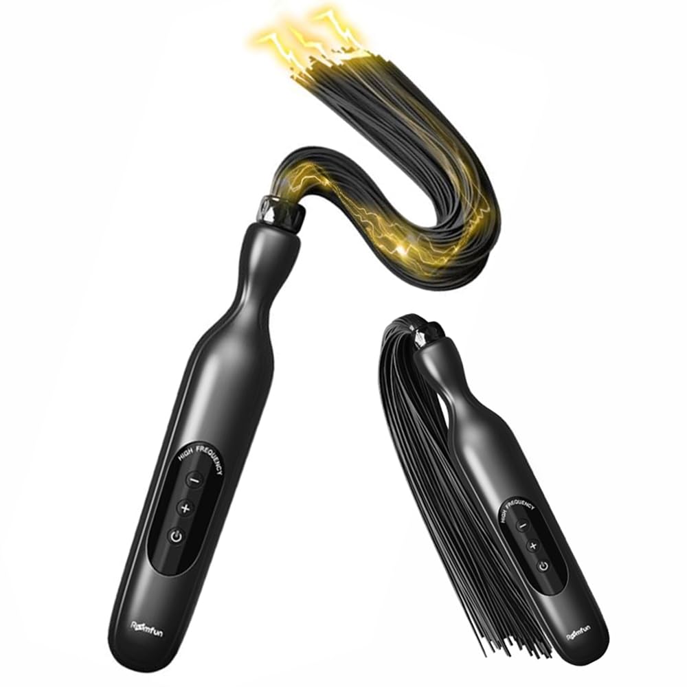 Kuaecr Elektro Peitsche Shock Massagestab SM Elektrostimulation Foltergerät Elektropeitsche Sex Spielzeug, mit 5 Intensität, BDSM Masturbation Stimulation Erotik Sexspielzeug Für Männe Frau Paar