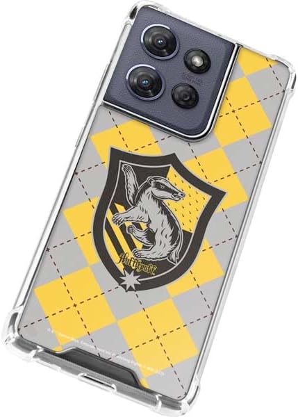 Skinit Clear Phone Case Compatible with Moto G Stylus 5G (2025) - Officially Licensed Wizarding World Harry Potter Hufflepuff Crest Design