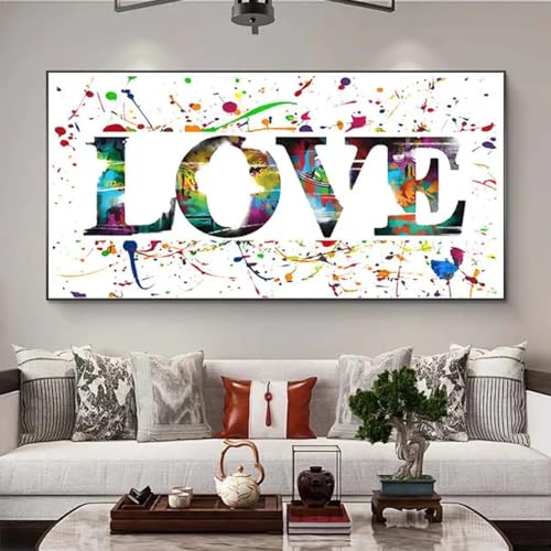 Affiches d'amour et de paix style graffiti | Toile d'art inspirante pour salon
