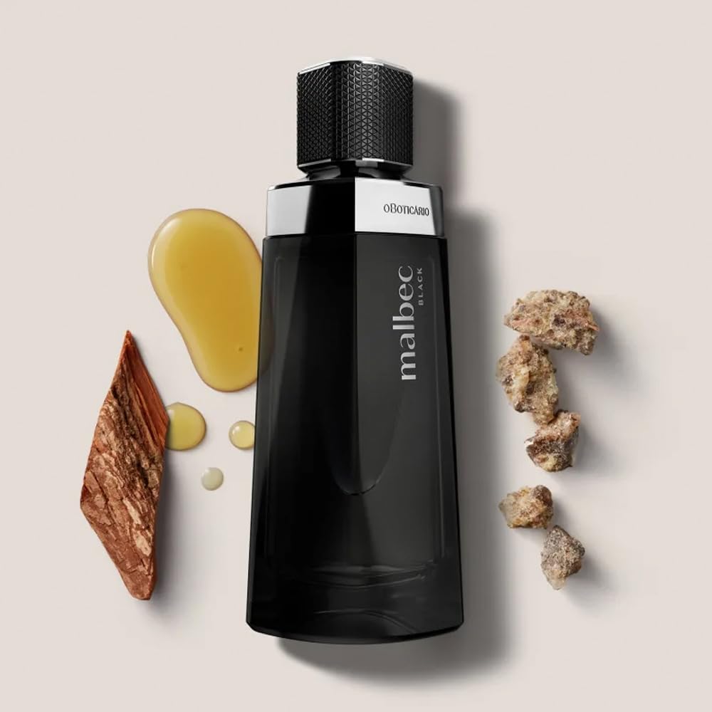 O Boticário Malbec Black 100ml | Colonia Perfume Para Hombre Fragancia Amaderada, Oriental, Vainilla, Whisky, Cuero y Tabaco | Regalo Para Hombre | Eau de Toilette
