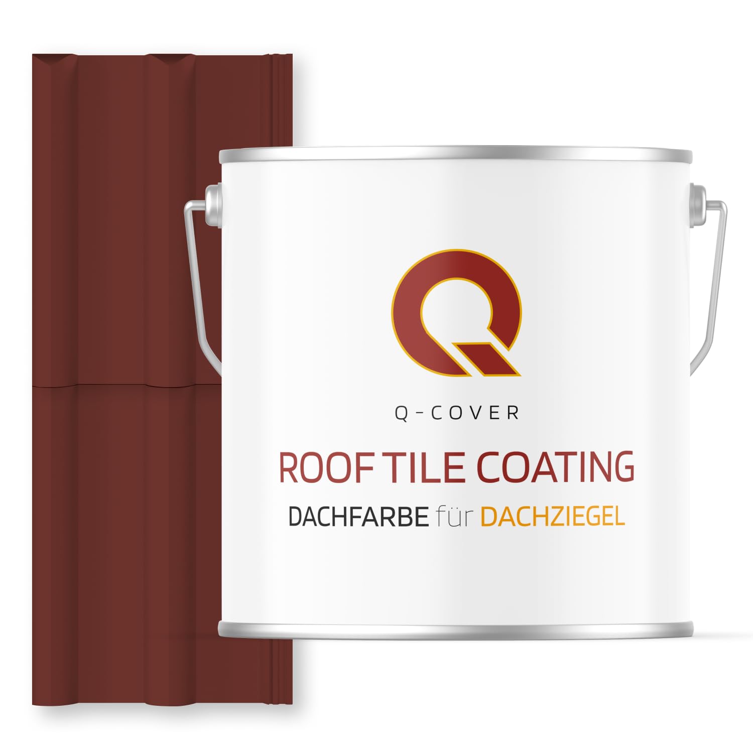 Dachfarbe Satin Oxidrot RAL 3009 5L | wetterfest UV-beständig elastisch für Dachziegel Beton Zement Eternit Renovierung