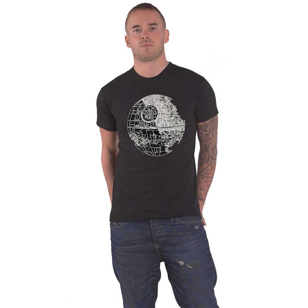 Star Wars T Shirt Death Star Official Mens Black XL