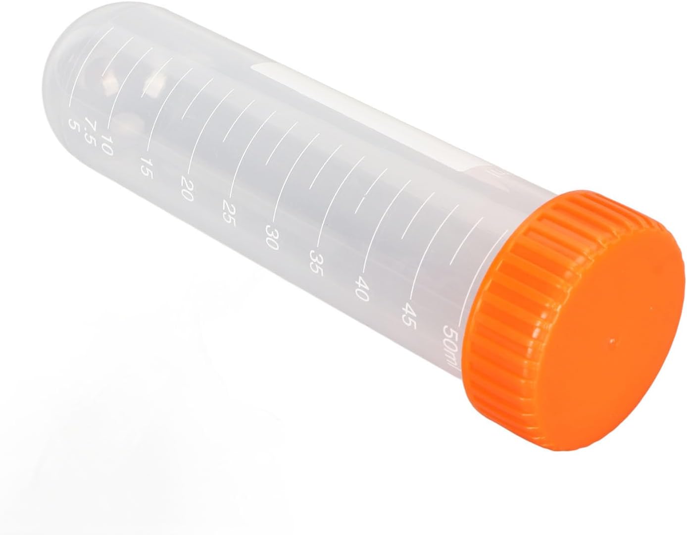 50Pcs 50ml Strong Plastic Centrifuge Tubes with Screw Lid, Accurate Scale Test Tubes for Laboratory Experiments, Ideal for Beads, Bath Salts, Powder