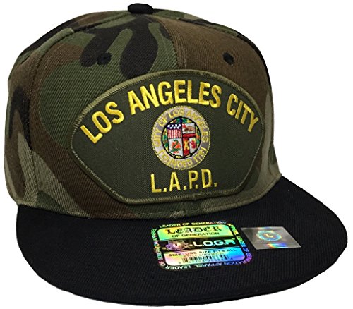 Employees Club of California Los Angeles LAPD Hat Camo Black Snapback