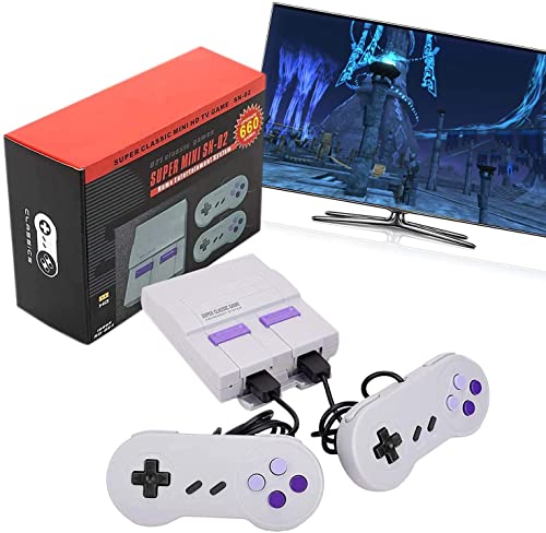 Retro handheld game console built-in 660 games, support TV AV output, equipped with 2 NES classic controllers, children, adult TV video game consoles, keep your childhood memories