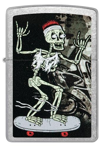 Image of Zippo Skateboard Windproof Lighter - Street Art Style Design on Street Chrome Finish, Refillable, (BIS Certified)