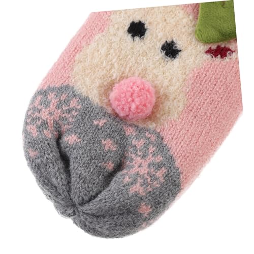 Didiseaon 1pair Warm Boys and Girls Gloves Adorable Outdoor Cycling Gloves for Plush Neck Hanging Design Christmas for Christmas Tree Double2