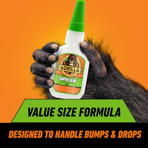 Image of Gorilla Super Glue Gel, Value Size, Fast-Setting Bond, Clear, 28 g