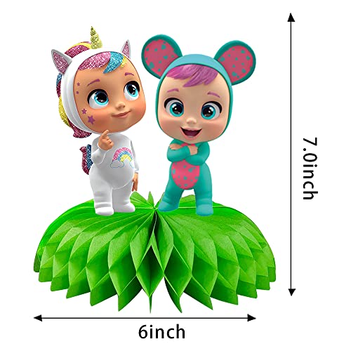 Pack of 9 Cry Babies Party Honeycomb Ball Decorations, Magic Tears Honeycomb Centrepieces for Table Decorations, Cry Babies Centrepiece Table Top for Children Birthday Baby Shower Party Supplies – Bild 4