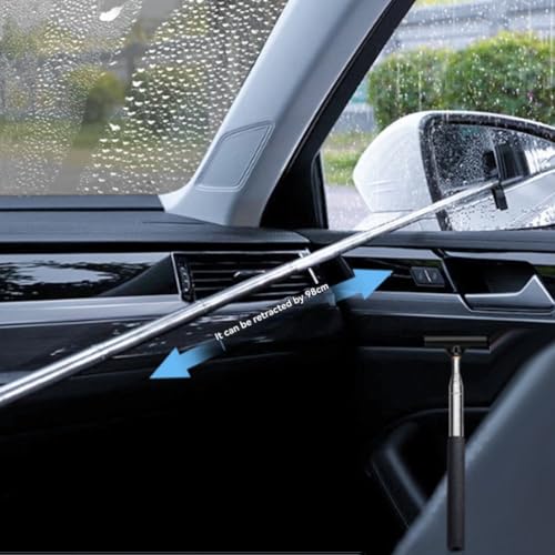 Cepillo telescópico de limpieza para espejos retrovisores de coche con mango extensible 2