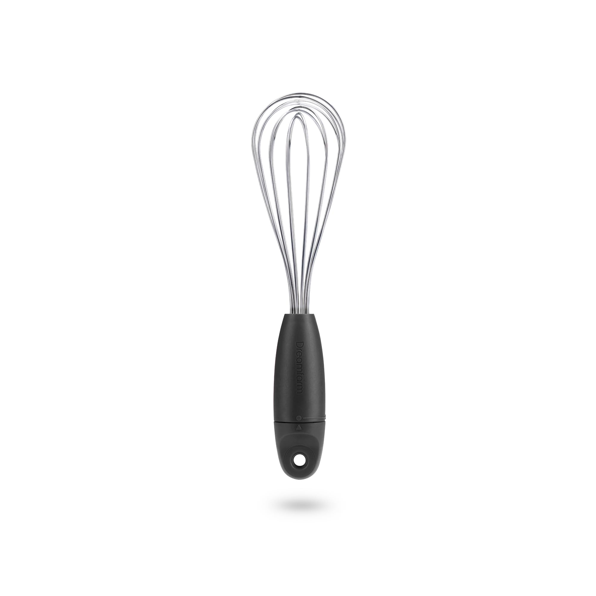 Dreamfarm Mini Flisk 3-in-1, Fold-Flat, Space-Saving Baking & Cooking Balloon Whisk, Sauce & Deglazing Whisk, Stainless Steel - 9" Black