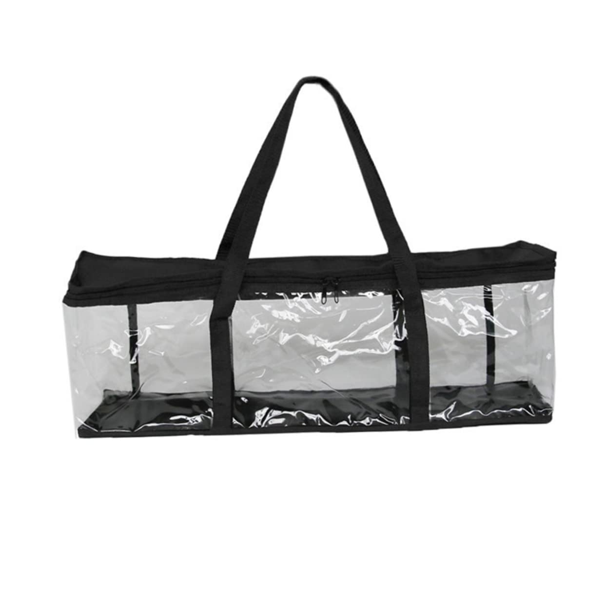 OSALADI Transparent CD Storage Organizer Bag with Dual Zipper Closure Holder for Music Discs Handles for Home Office Travel Capacity Collection Case