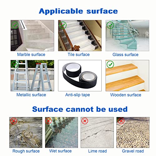 GOIEHIR Antirutsch Band 5cm X 10m - Selbstklebend Transparent Wasserdicht