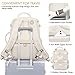 Beraliy Travel Backpack, Large Carry On Backpack, Personal Item Travel Bag, Airline Approved 17 Inch Laptop Backpack, College Weekender Business Hiking Bag, Beige