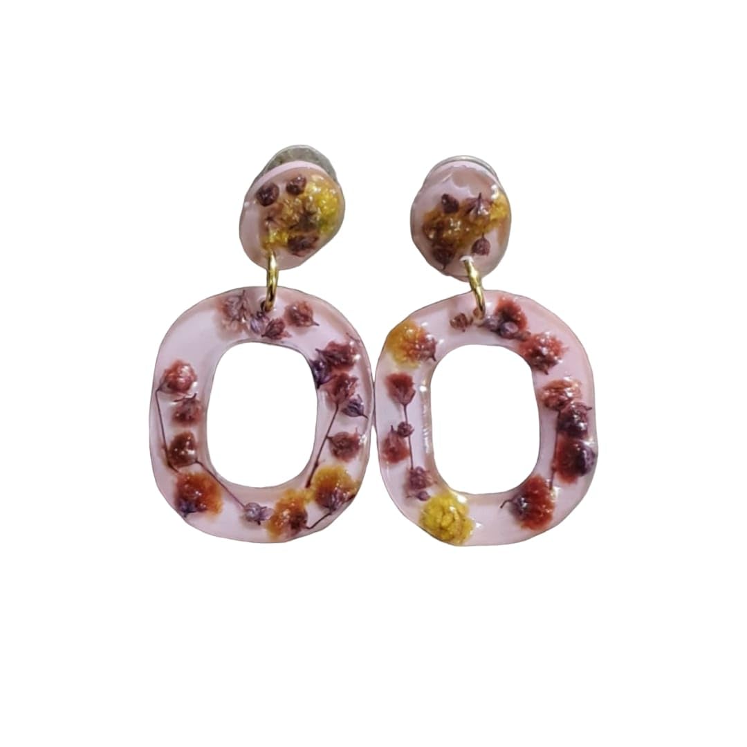 KRAFTISTIC ARTS Handcrafted Real Flower Preserved in Resin Earrings, Gift for Women, Girls (Pink-3) (B0DC7SS7CZ) Amazon Price History, Amazon Price Tracker