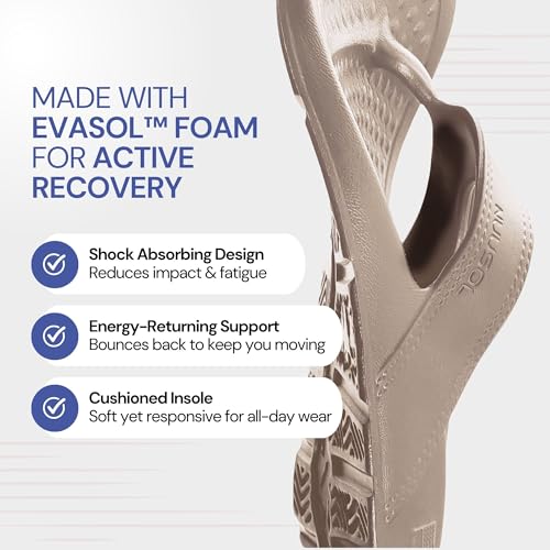 Image of NUUSOL Unisex Cascade Flip Flops; Non-Slip Hiking /Plantar Fasciitis Footwear; Soft Cushion, Lightweight & Comfortable; Arch Support & Textured Footbed, Pain Relief for Joint, Neck & Back Injuries