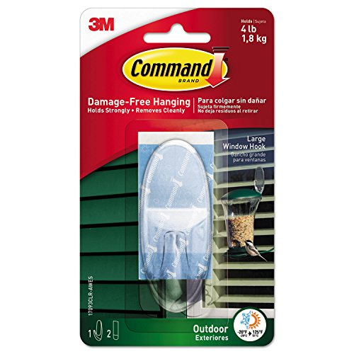 Command Large Wall Hooks Clear Damage Free Decorating 1 Hook and 2 Command Strips