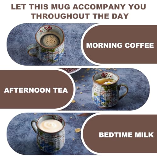 Taza de cerámica 280 ml con diseño floral vintage miniatura 4