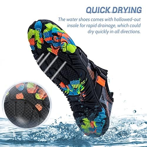 Water Shoes for Women Men Quick Dry Aqua Socks Unisex Non-Slip Barefoot Shoes for Outdoor Sports Surfing, Swimming, Beach Sports, Kayaking4