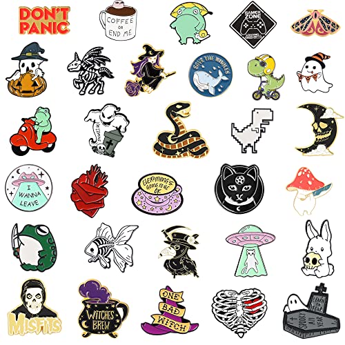 20/40/50 PCS Cute Enamel Backpack Pins, Funny Enamel Pins Bulk Set Cool Button Pins Aesthetic Brooch Lapel Pins Anime for Backpacks, Jackets, Hats, Kids, Girls3
