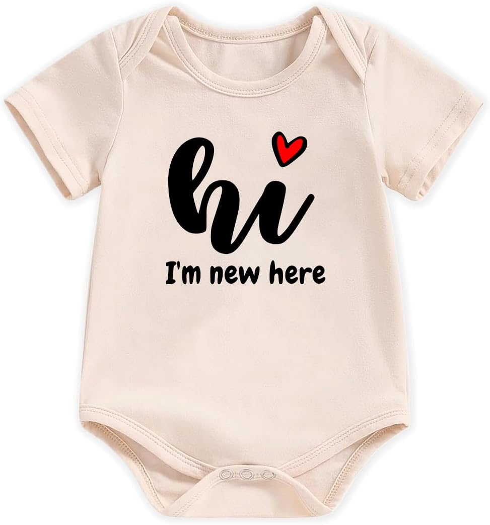 Newborn Infant Baby Boy Girl Bodysuit Funny Letters Romper Pregnance Announcement Clothes Coming Home Outfit