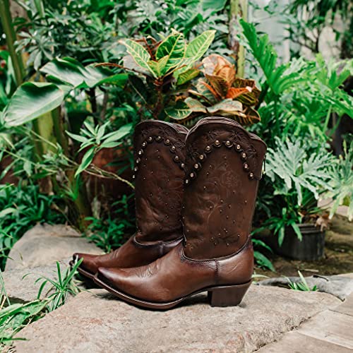 Soto Boots Womens Zippered Burnished Cowgirl Botos M500504