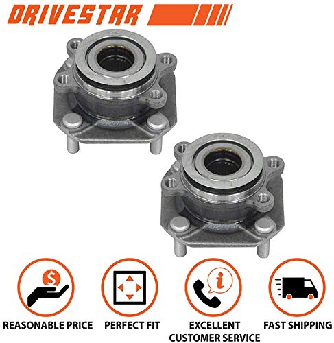(Pair) DRIVESTAR 513299 Front Driver or Passenger Side Wheel Hub & Bearing Assembly 4 Lugs for Nissan Sentra 2007-2012 Only for 2.0L 4cyl Engine, 4 Lugs with ABS