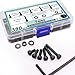 Taiss 380PCS M4 Screw Kit M4x6/8/12/16/20/30mm 6 Size Hex Socket Head Cap Screws,M4 Bolts and Nuts & Washers Assortment with Hex Wrench 12.9 Grade Alloy Steel Black Zinc Plated Small Metric Screws