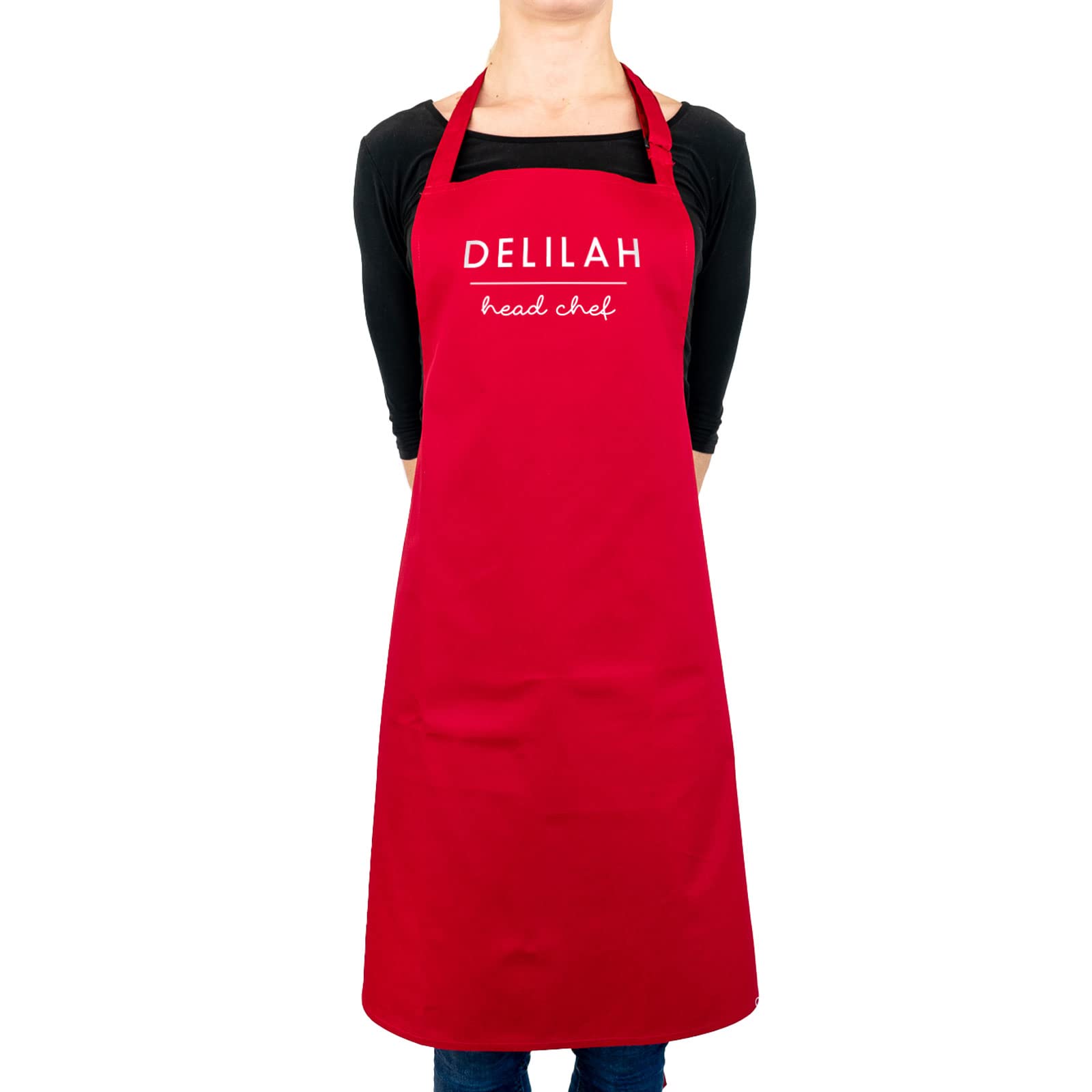 Stickerscape Red Personalised Head Chef Apron (Adult) - Apron