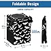 GACTIVITY Black and White Goth Bats Car Trash Can with Lid Collapsible Reusable Waterproof Car Garage Bag,Automotive Garbage Can,Car Accessories Interior Car Organizer