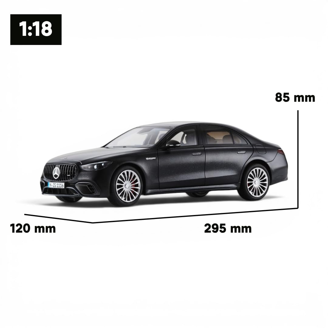 Mercedes-AMG S 63 S E Performance, 1:18 Modellauto (nachtschwarz magno) | Öffnende Türen, Motorhaube & Kofferraum, präzise Innenraumdetails, hochwertige Metallausführung