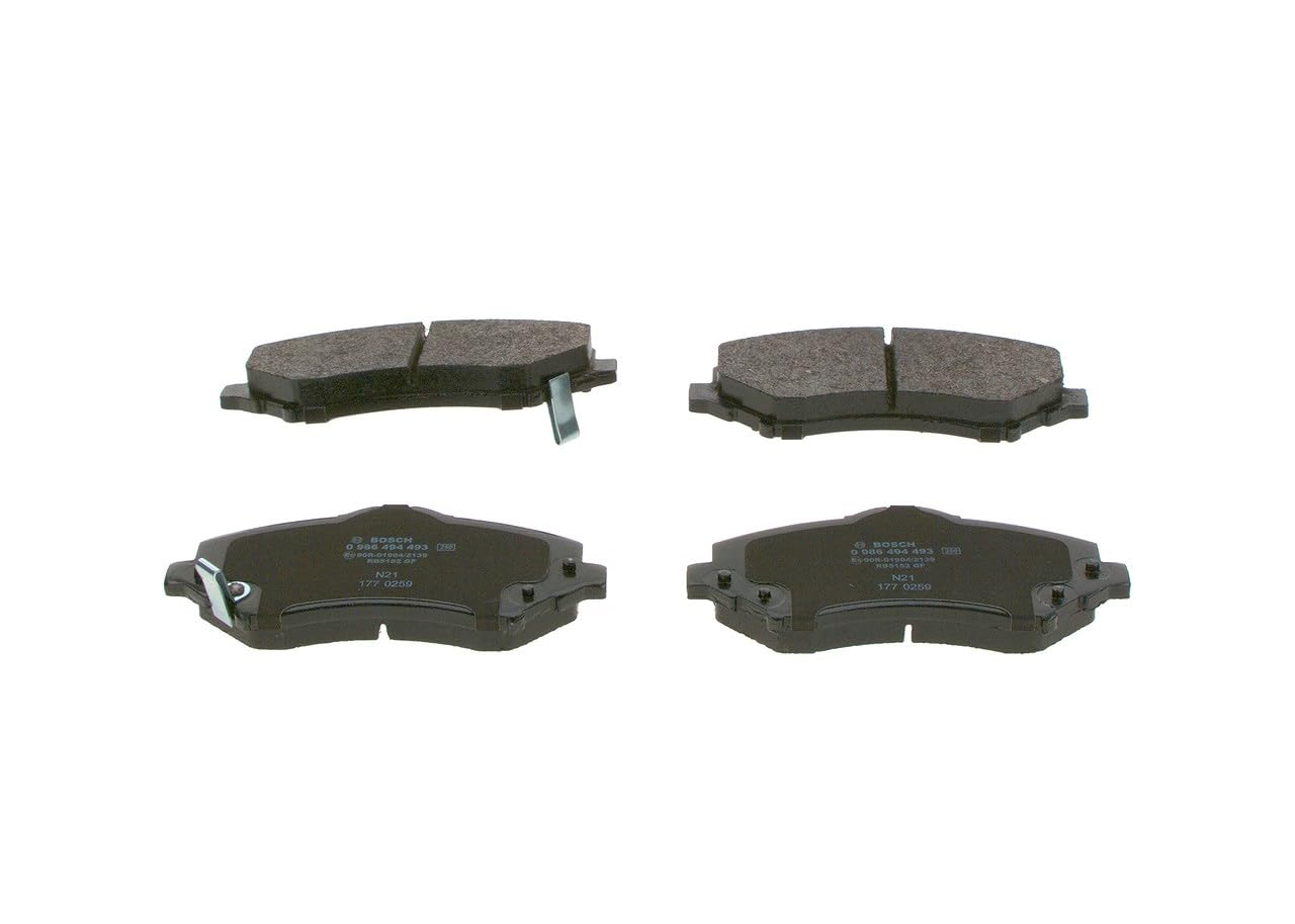 Bosch BP1414 - Plaquettes de Frein Avant pour Voiture - Jeu de 4 | Qualité Bosch - Réduction du Bruit et de la Poussière - Certifié ECE-R90 - Sans Cuivre