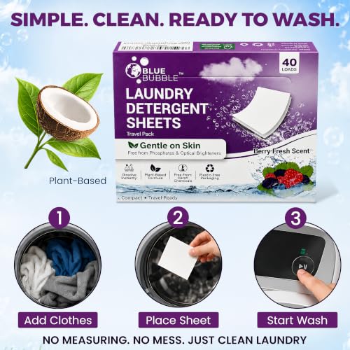 Image of Laundry Detergent Sheet (Berry fresh) | Eco Friendly Laundry Sheets