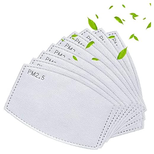 100Pcs PM2.5 Filters 5 Layers Activated Carbon Filters,Adult for Outdoor Activities Replaceable Anti Haze Filters Breathing Insert
