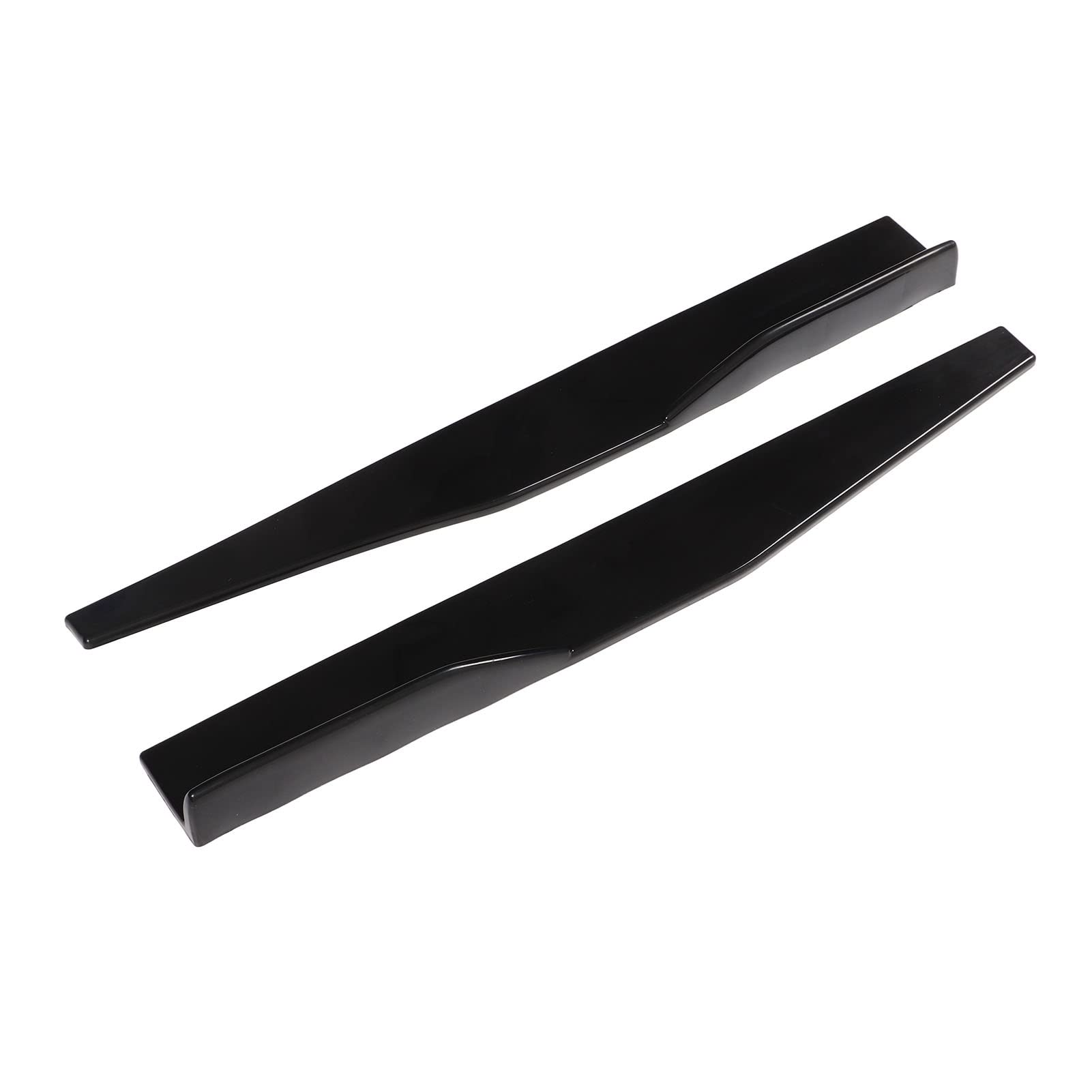 Seitenschweller, Universal Schwarz Glänzend ABS Karosserie Styling Teile 2 Stück for Auto Tuning Enthusiasten SUV Limousine Cabrio Fahrzeugmodifikationen